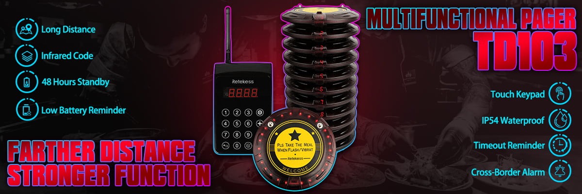 retekess td103 long range pager system retekess td103 long range pager system
