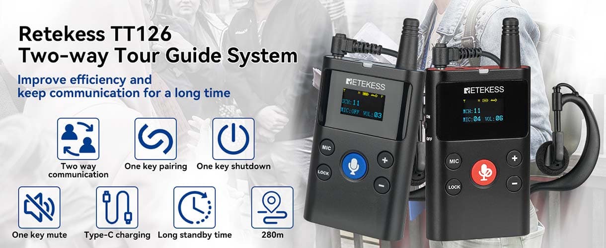 2-way-tour-guide-audio-system-tt126-retekess 2-way-tour-guide-audio-system-tt126-retekess